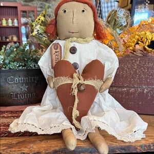 Doll with Heart and White Dress